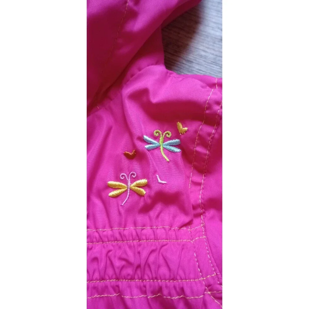 Carter's Girls 24 Mths Pink With Yellow Trim Full Snap Rain Jacket